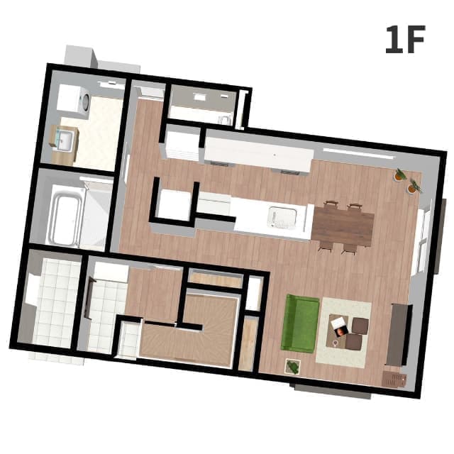 大分市横塚＿平屋建て間取り図